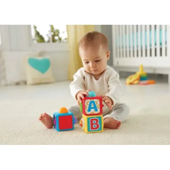 სათამაშო კუბიკები MATTEL Stacking Action Blocks - Primestore.ge