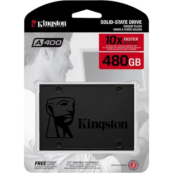 მყარი დისკი KINGSTON A400 SATA 3 2.5" SOLID STATE DRIVE SA400S37/480GB - Primestore.ge