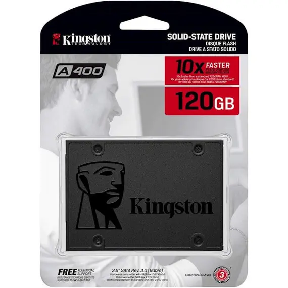 მყარი დისკი KINGSTON A400 SATA 3 2.5" SOLID STATE DRIVE SA400S37/120GB , 6 image - Primestore.ge