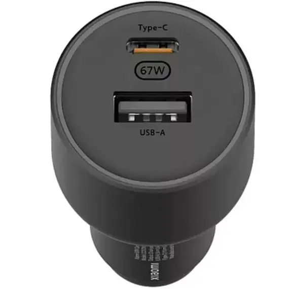 მანქანის დამტენი Xiaomi 67W Car Charger (USB-A + Type-C) - Primestore.ge