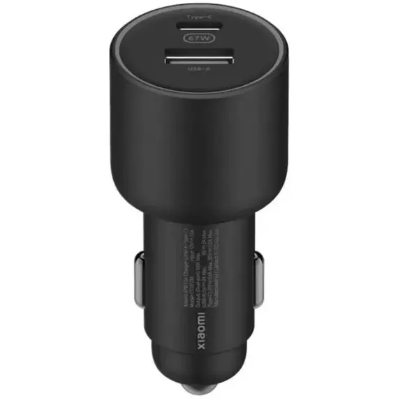 მანქანის დამტენი Xiaomi 67W Car Charger (USB-A + Type-C) - Primestore.ge