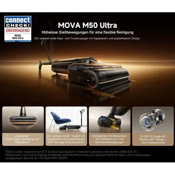 მტვერსასრუტი Mova Wet and Dry Vacuum M50 Ultra (HMH28A) - Primestore.ge