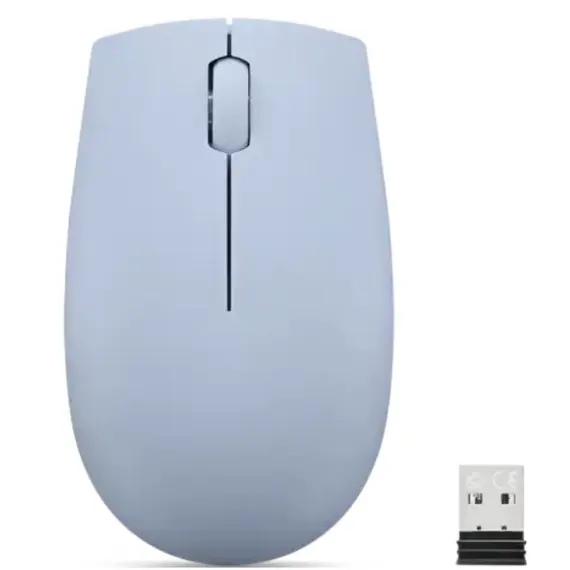 მაუსი Lenovo 300 Wireless Compact Mouse (Frost Blue) with battery - Primestore.ge