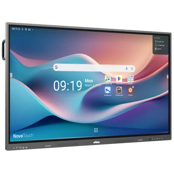 ინტერაქტიული ეკრანი Vivitek BK753I NovoTouch, 75", Android 14, RAM 8GB, 64GB, Smart Board, Silver - Primestore.ge