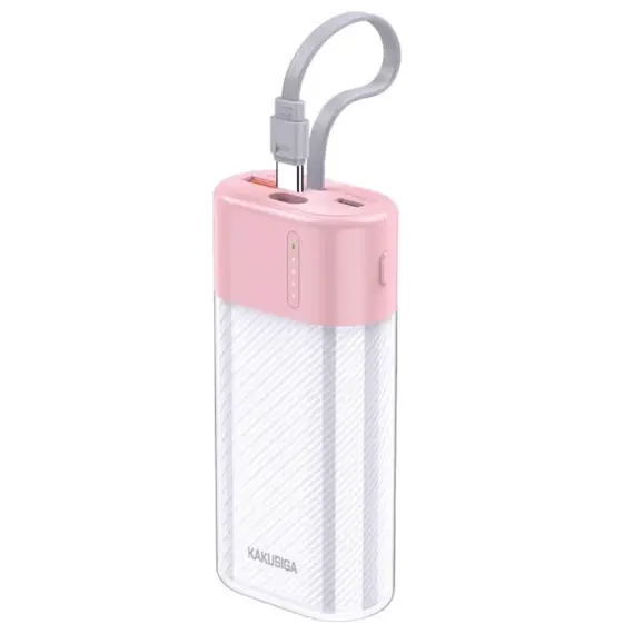 პორტატული დამტენი KAKUSIGA ksc-1072 10000mah pink - Primestore.ge