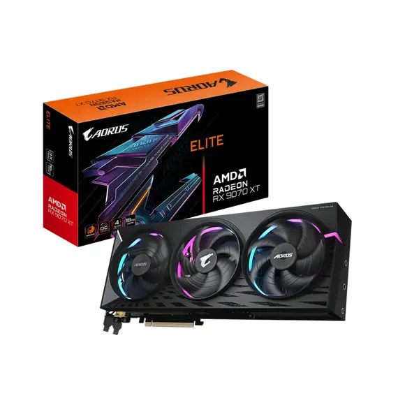 ვიდეო დაფა GIGABYTE Graphic Adapter Radeon RX 9070 XT 16GB GDDR6 AORUS ELITE - Primestore.ge