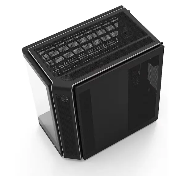 კომპიუტერის ქეისი Zalman PC case P60 without PSU, 2xUSB3.0, 1x Type C, 3x120мм ARGB Reverse, 2x120мм ARGB, VGA 435мм, LCS ready, Curved Tempered Glass, Dual Chamber, ATX, black - Primestore.ge