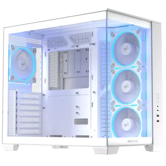 კომპიუტერის ქეისი ASUS A32 PLUS Case, без БЖ, 1xUSB3.2, 1xUSB Type-C, Tempered Glass side, ARGB, ATX, White 90DC00S3-B19000 - Primestore.ge