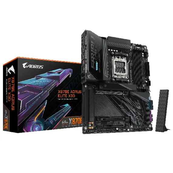 დედა დაფა GIGABYTE X870E A ELITE X3D sAM5 X870 4xDDR5 M.2 Wi-Fi BT HDMI DP ATX - Primestore.ge