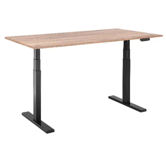 კომპიუტერის მაგიდა 2E Computer Desk CE150WOLD, height 62-128cm, electric motor, tabletop 150 75cm (aged wood), metal base (black) - Primestore.ge