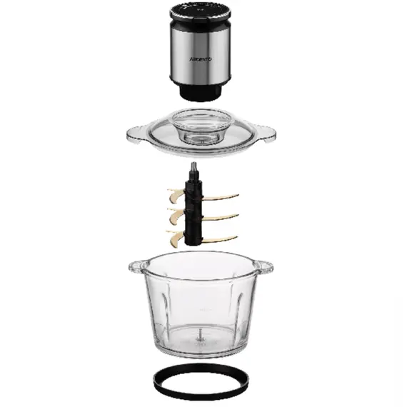 ჩოფერი ARDESTO Shredder, 800W, bowl-3000ml, glass, stainless steel case, black - Primestore.ge