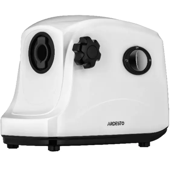 ხორცსაკეპი მანქანა ARDESTO Meat grinder , 1600W, 1.6kg/min, 3 cutting plates, sausages nozzle, plastik, white - Primestore.ge