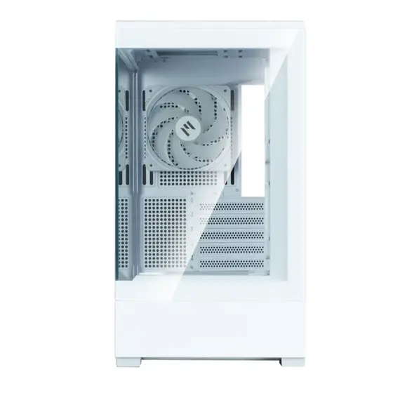 კომპიუტერის ქეისი Zalman Computer case P30 White V2, without PSU, 1xUSB3.0, 1хUSB Type-C, 3x120mm ARGB, TG Front/Side Panel, mATX, White - Primestore.ge