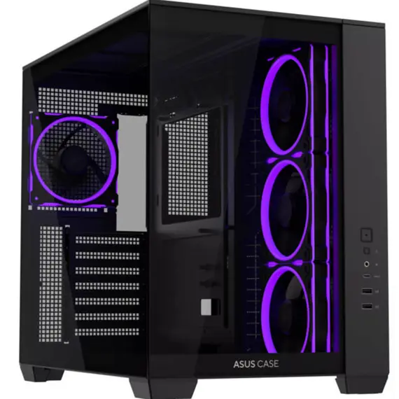 კომპიუტერის ქეისი ASUS A32 PLUS Case, без БЖ, 1xUSB3.2, 1xUSB Type-C, Tempered Glass side, ARGB, ATX,, Black 90DC00S0-B19000 - Primestore.ge
