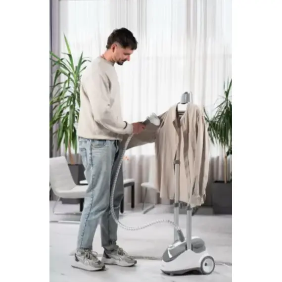 ორთქლის უთო  Ardesto steamer vertical IR-S18B, 1800W, 1800ml, board, inox soleplate, white+gray - Primestore.ge