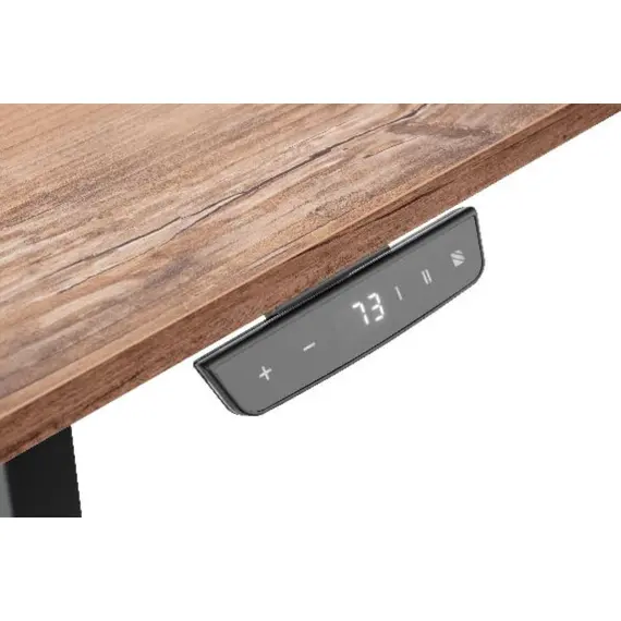 კომპიუტერის მაგიდა 2E Computer Desk CE150WOLD, height 62-128cm, electric motor, tabletop 150 75cm (aged wood), metal base (black) - Primestore.ge
