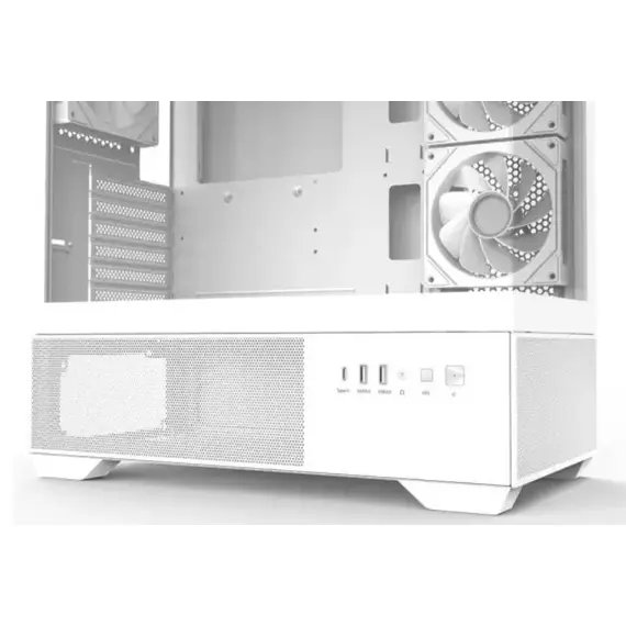 კომპიუტერის ქეისი Zalman PC case Chronix V2 without PSU, 1xUSB3.0, 1xUSB2.0, 1x Type C, 2x120mm ARGB Reverse,  4x120mm ARGB, VGA 410mm, LCS ready, TG Side/Front Panel, ATX, white - Primestore.ge
