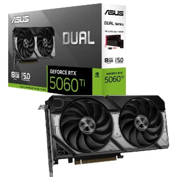 ვიდეო დაფა ASUS Graphic Card GeForce RTX 5060 Ti 8GB GDDR7 DUAL-RTX5060TI-8G - Primestore.ge