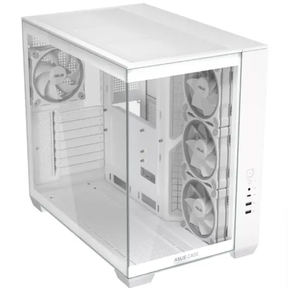 კომპიუტერის ქეისი ASUS A32 PLUS Case, без БЖ, 1xUSB3.2, 1xUSB Type-C, Tempered Glass side, ARGB, ATX, White 90DC00S3-B19000 - Primestore.ge