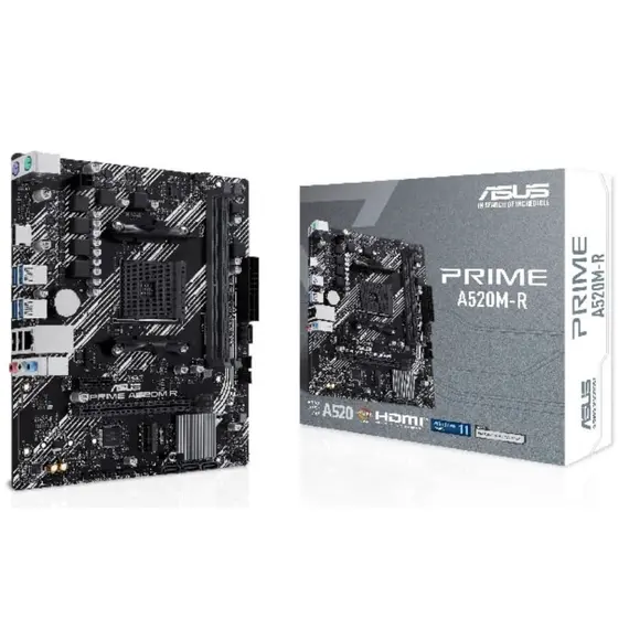 დედა დაფა ASUS Motherboard PRIME A520M-R sAM4 A520 2xDDR4 M.2 HDMI mATX - Primestore.ge