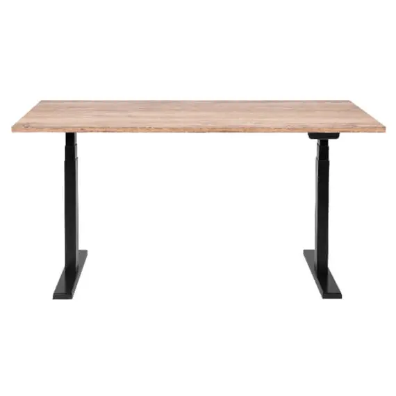კომპიუტერის მაგიდა 2E Computer Desk CE150WOLD, height 62-128cm, electric motor, tabletop 150 75cm (aged wood), metal base (black) - Primestore.ge