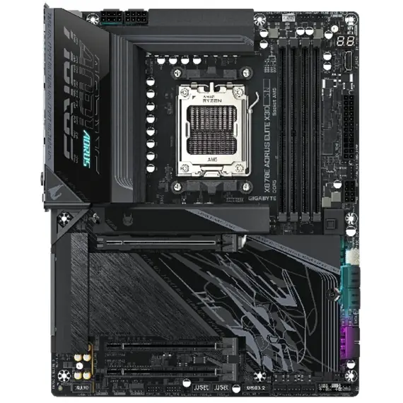 დედა დაფა GIGABYTE X870E A ELITE X3D sAM5 X870 4xDDR5 M.2 Wi-Fi BT HDMI DP ATX - Primestore.ge