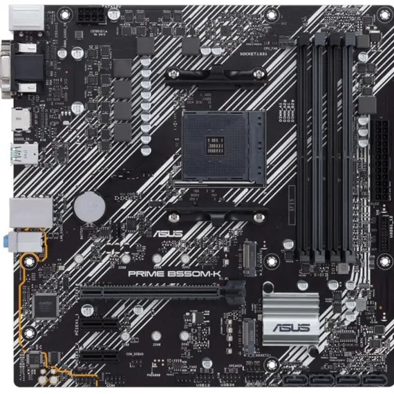 დედა დაფა ASUS Motherboard PRIME B550M-K sAM4 B550 4xDDR4 M.2 HDMI DVI D-Sub mATX - Primestore.ge