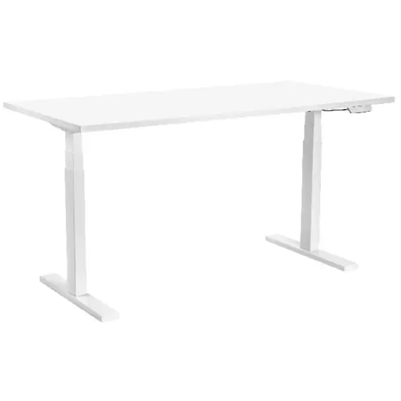 კომპიუტერის მაგიდა 2E Computer Desk CE150W, height 62-128cm, electric motor, tabletop 150 75cm (white), metal base (white) - Primestore.ge