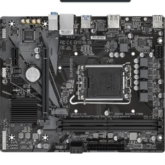დედა დაფა GIGABYTE Motherboard H610M K V2 s1700 H610 2xDDR5 HDMI DP mATX - Primestore.ge