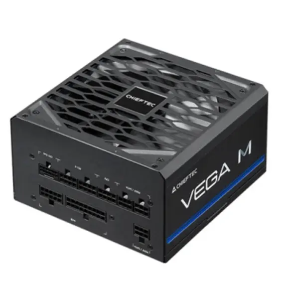 კვების ბლოკი CHIEFTEC PSU Vega M (1000W), >90%, 80+ Gold, 135mm FDB, 1xMB 24pin(20+4), 2xCPU 8pin(4+4), 3xMolex, 6xSATA, 4xPCIe 8pin(6+2), 1xPCIe GEN5 16pin, Fully Modular - Primestore.ge