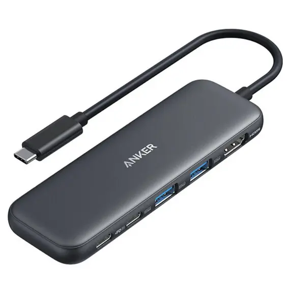 ჰაბი Anker 332 USB-C Hub (5-in-1) - Black - Primestore.ge