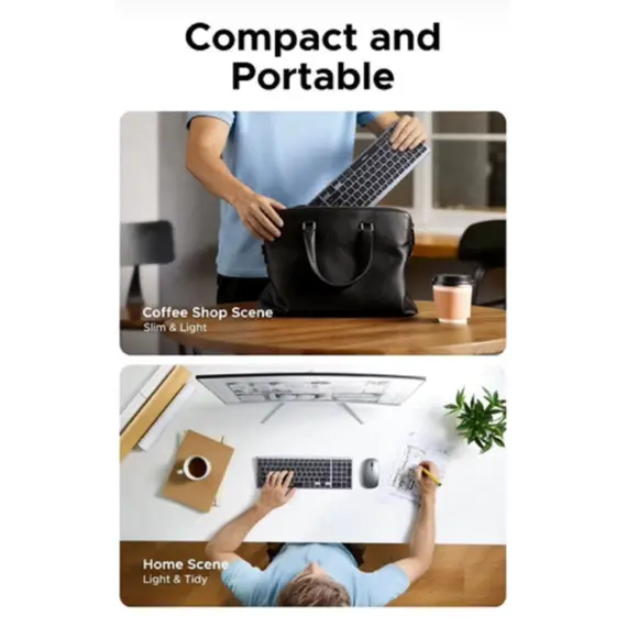 კლავიატურა UGREEN K552 (75163), Wireless, Bluetooth, USB, Keyboard, Grey - Primestore.ge