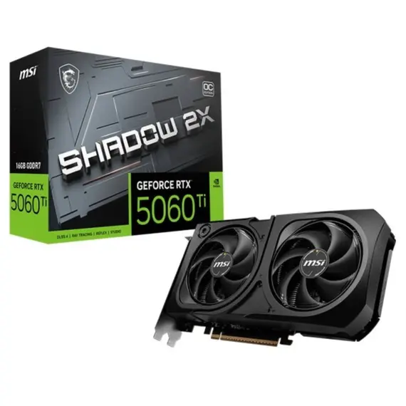 ვიდეო დაფა MSI GeForce RTX 5060 TI 8G SHADOW 2X OC PLUS - Primestore.ge