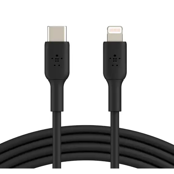 კაბელი BELKIN Lightning to USB-C Cable PVC, 1M, Black - Primestore.ge