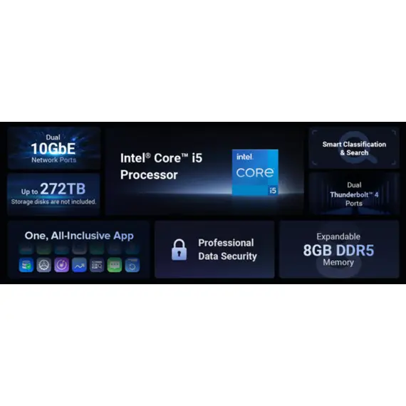 შენახვის სისტემა UGREEN NASync DXP8800 Plus (35127B), Intel i5 1235U, 8GB, Diskless, RJ45, USB, Type-C, HDMI, Space Gray - Primestore.ge