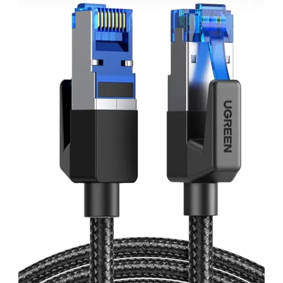 ქსელი კაბელი UGREEN NW153 (80432), CAT8 Patch Cord LAN Cable, 3m, Black - Primestore.ge