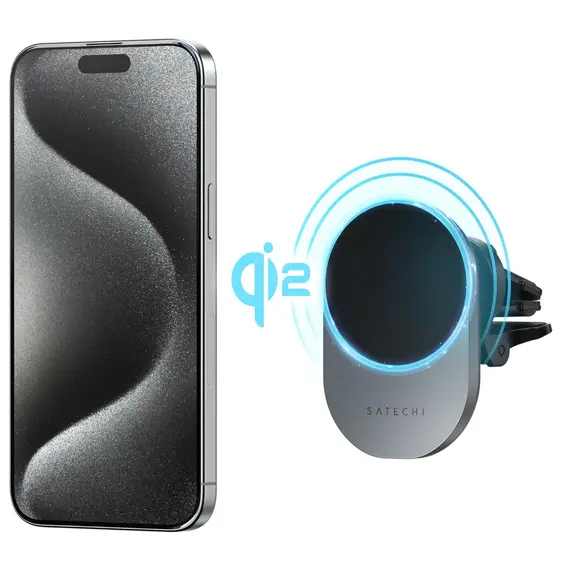 მანქანის დამტენი SATECHI Qi2 Wireless Car Charger - Primestore.ge
