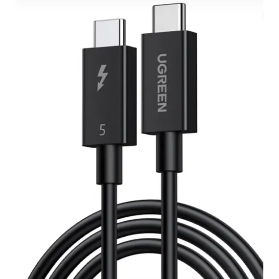 ვიდეო კაბელი UGREEN L703 (45996), 240W, Type-C Thunderbolt 5 Cable, 1m, Black - Primestore.ge