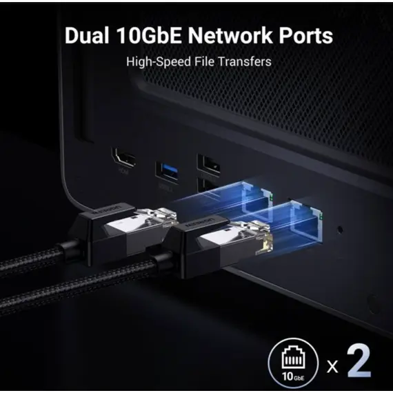 შენახვის სისტემა UGREEN NASync DXP8800 Plus (35127B), Intel i5 1235U, 8GB, Diskless, RJ45, USB, Type-C, HDMI, Space Gray - Primestore.ge