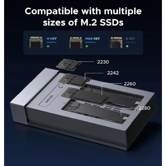 გარე მყარი დისკის ქეისი UGREEN CM847 (65733EU) M.2 NVMe USB4 SSD - 40 გბ/წმ - Primestore.ge