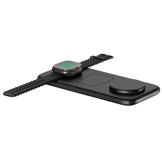 პორტატული დამტენი SATECHI Qi2 Trio Wireless Charging Pad - with Type A,C,G plugs - Primestore.ge