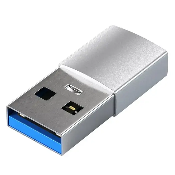 ადაპტერი SATECHI Type-A to Type-C Adapter -Silver - Primestore.ge