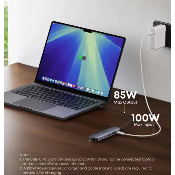 ჰაბი Anker Nano USB-C Hub (7-in-1, 4K HDMI) - Gray - Primestore.ge