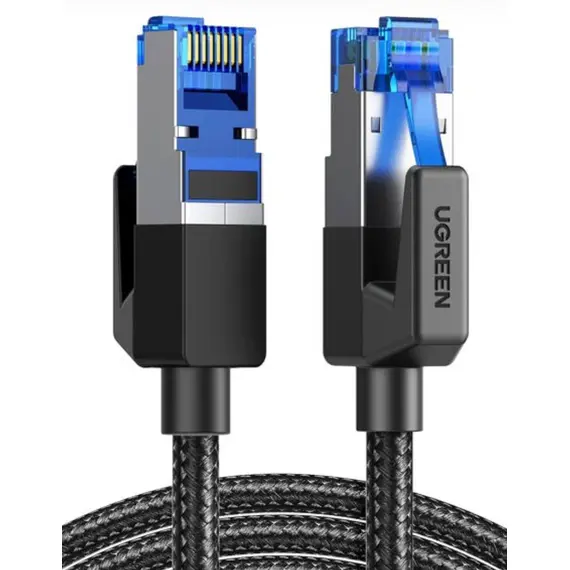 ქსელის კაბელი UGREEN NW153 (80431), CAT8 Patch Cord LAN Cable, 2m, Black - Primestore.ge