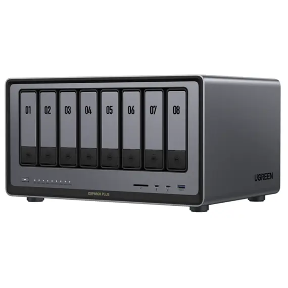 შენახვის სისტემა UGREEN NASync DXP8800 Plus (35127B), Intel i5 1235U, 8GB, Diskless, RJ45, USB, Type-C, HDMI, Space Gray - Primestore.ge