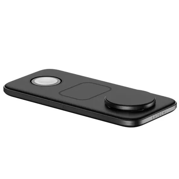 პორტატული დამტენი SATECHI Qi2 Trio Wireless Charging Pad - with Type A,C,G plugs - Primestore.ge