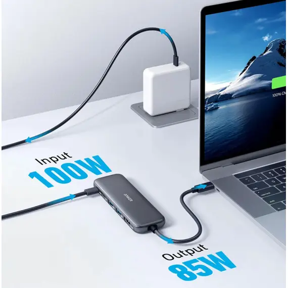ჰაბი Anker 332 USB-C Hub (5-in-1) - Black - Primestore.ge