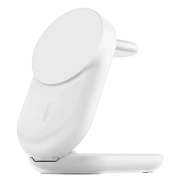 უსადენო დამტენი BELKIN 25w Qi2 3-IN-1 Foldable Charger, White - Primestore.ge