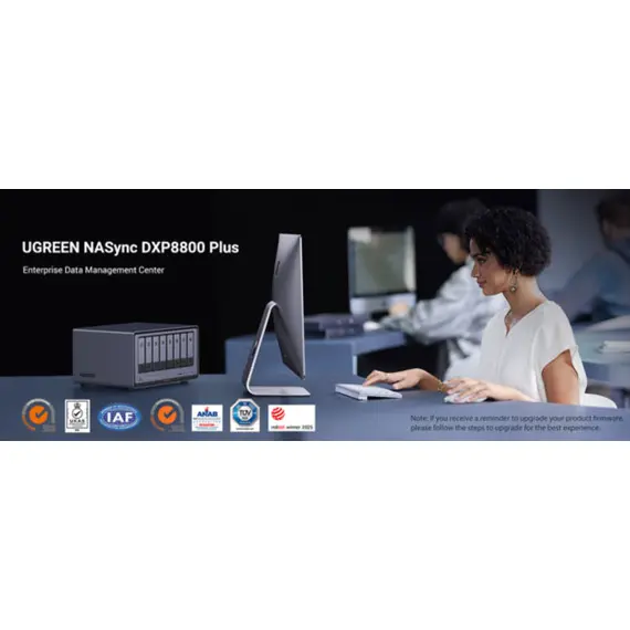შენახვის სისტემა UGREEN NASync DXP8800 Plus (35127B), Intel i5 1235U, 8GB, Diskless, RJ45, USB, Type-C, HDMI, Space Gray - Primestore.ge