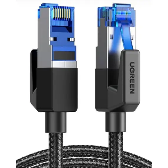 ქსელის კაბელი UGREEN NW153 (30799), CAT8 Patch Cord LAN Cable, 15m, Black - Primestore.ge